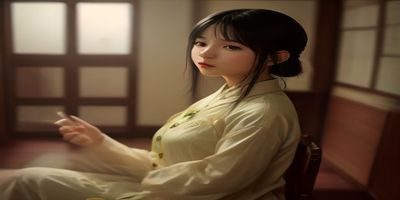 《告白》电影场景风格插图，松隆子在教室讲台前冷静独白，昏黄教室灯光营造压抑悬疑氛围